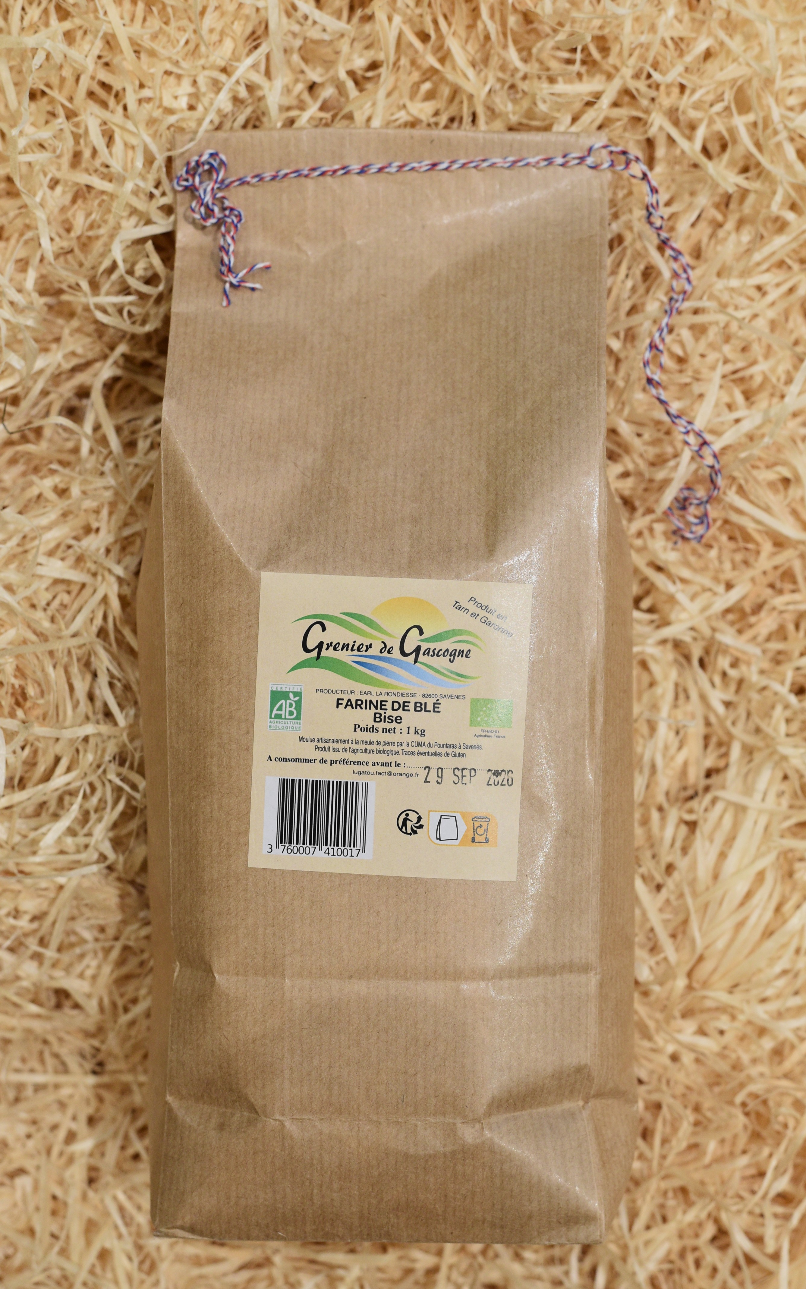 Farine bio de blé bise