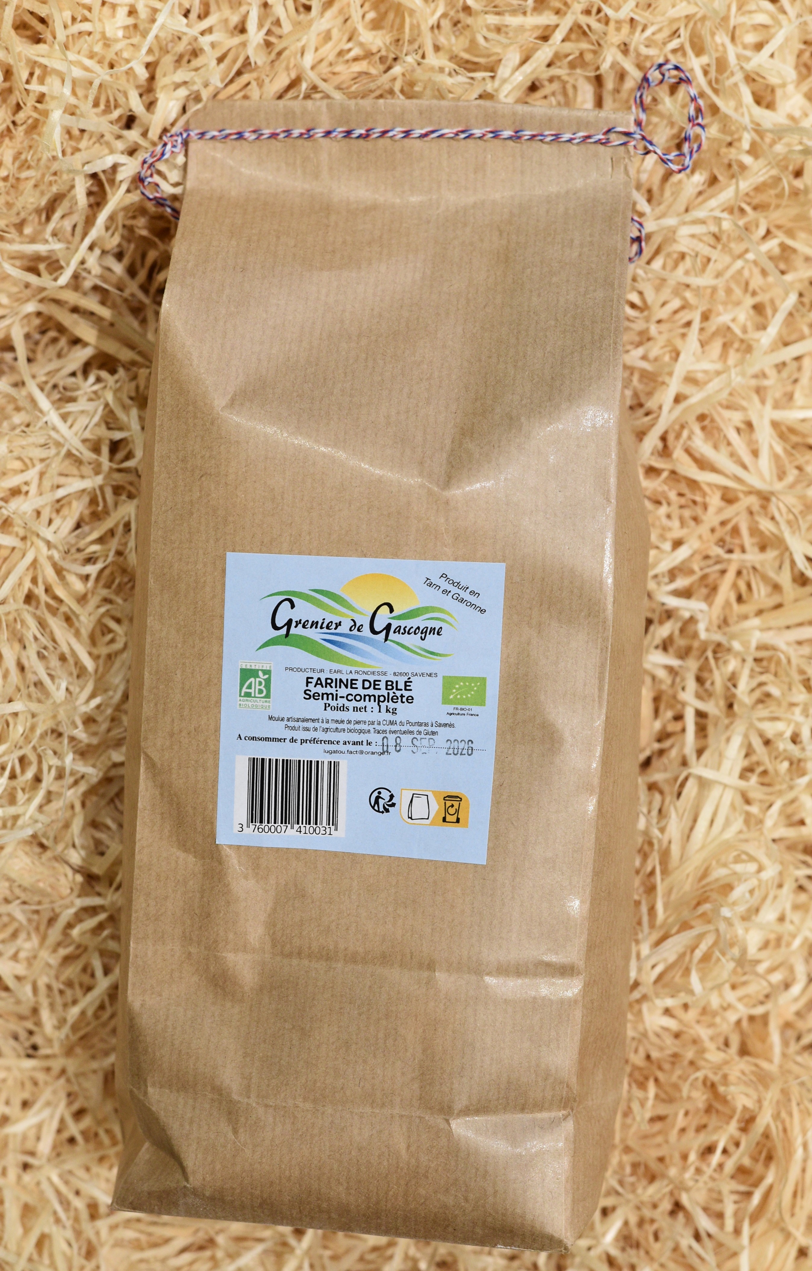 Farine bio de blé semi complète