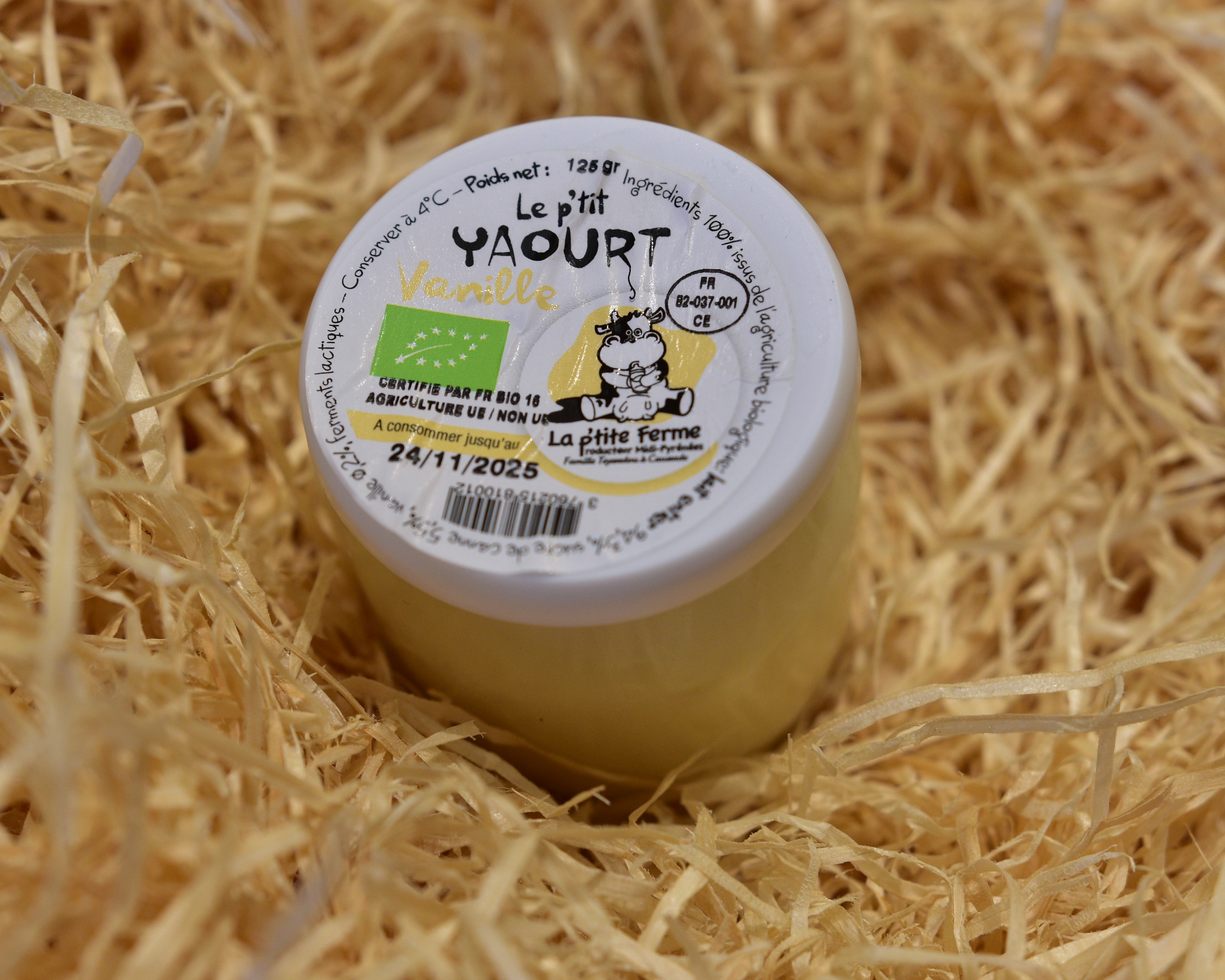 yaourt vache vanille