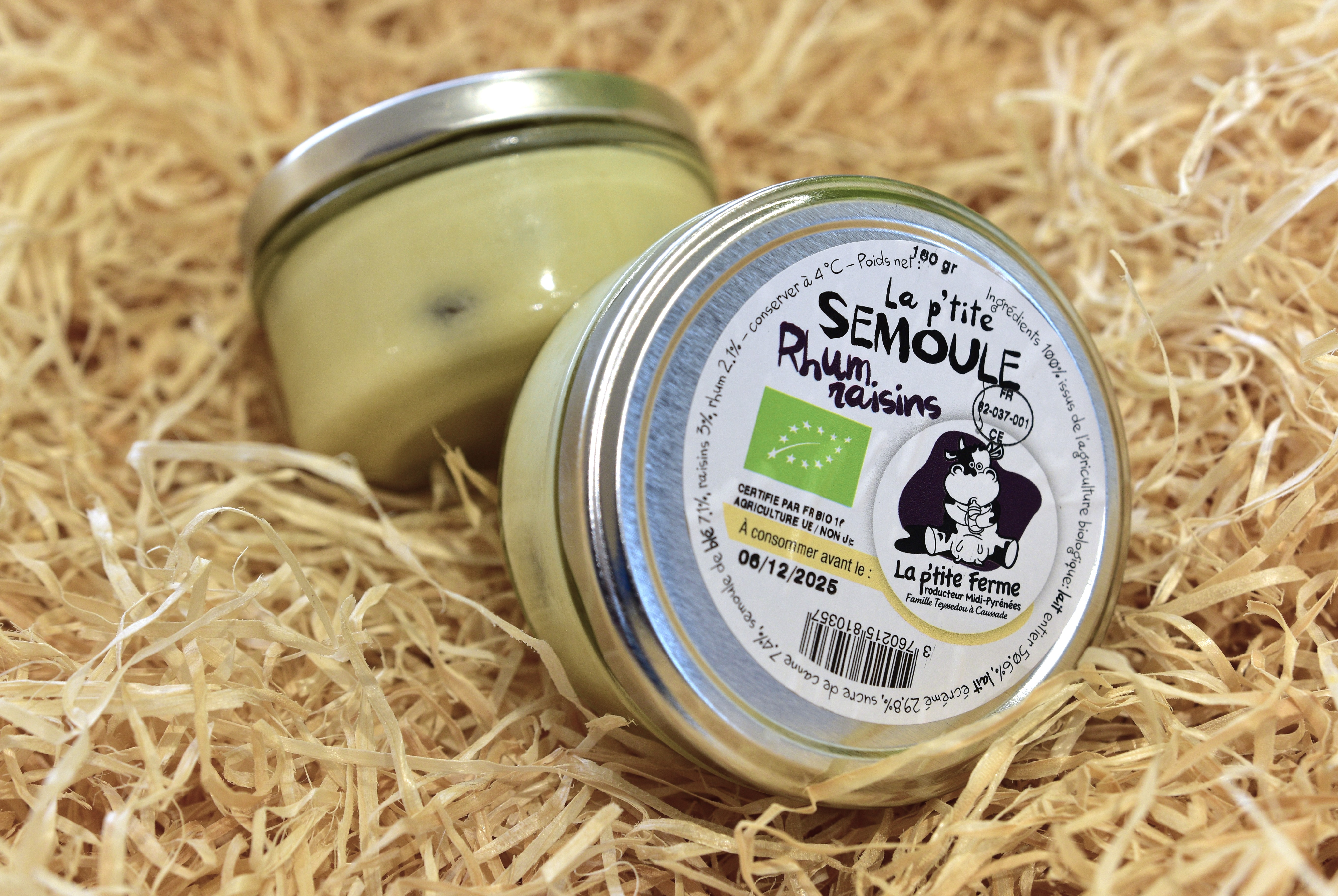 semoule au lait rhum raisin