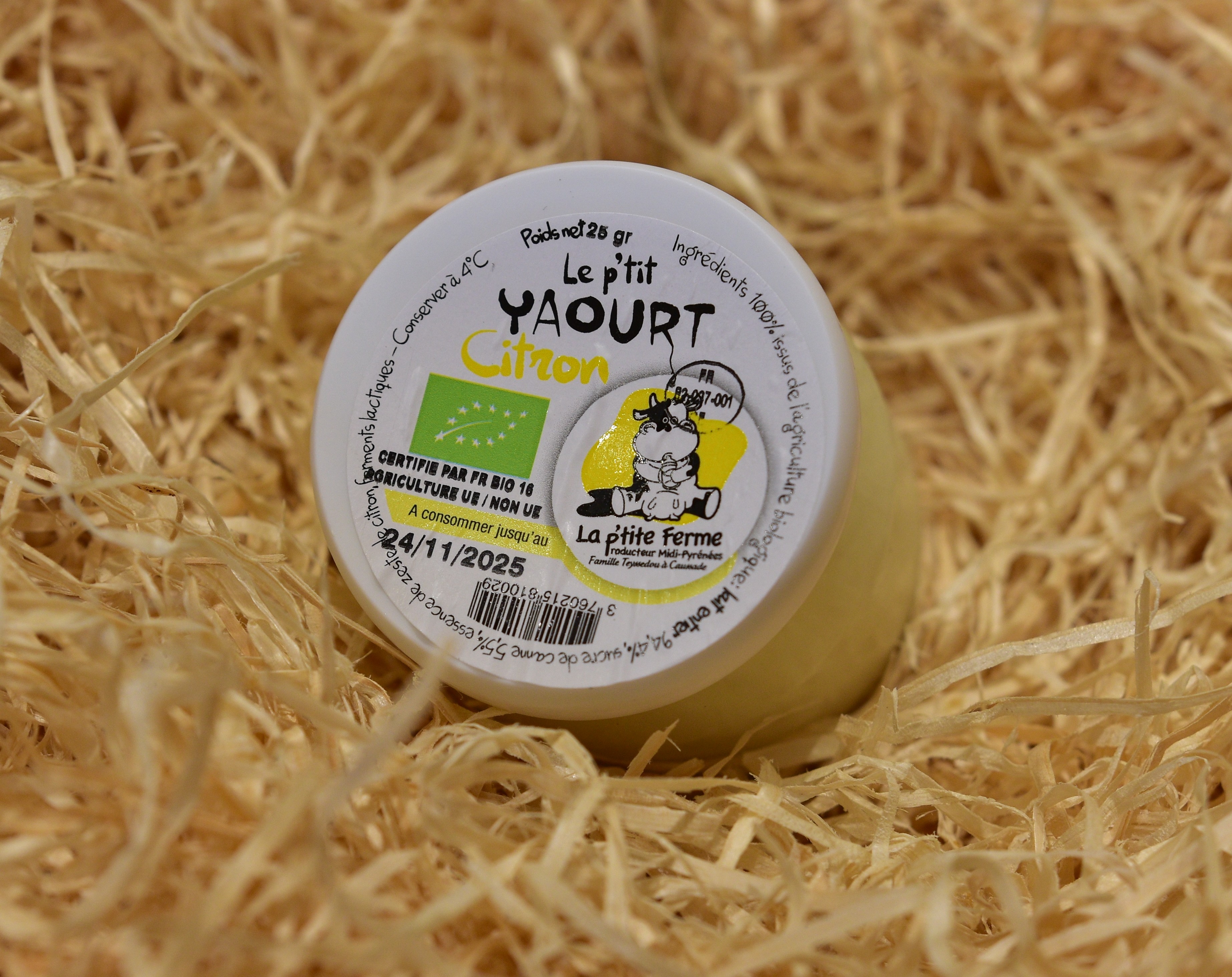 yaourt vache citron