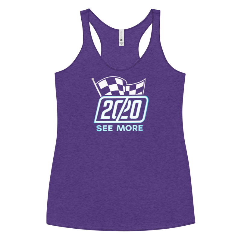 20/20 Checkered Flag Women's Triblend Racerback Tank