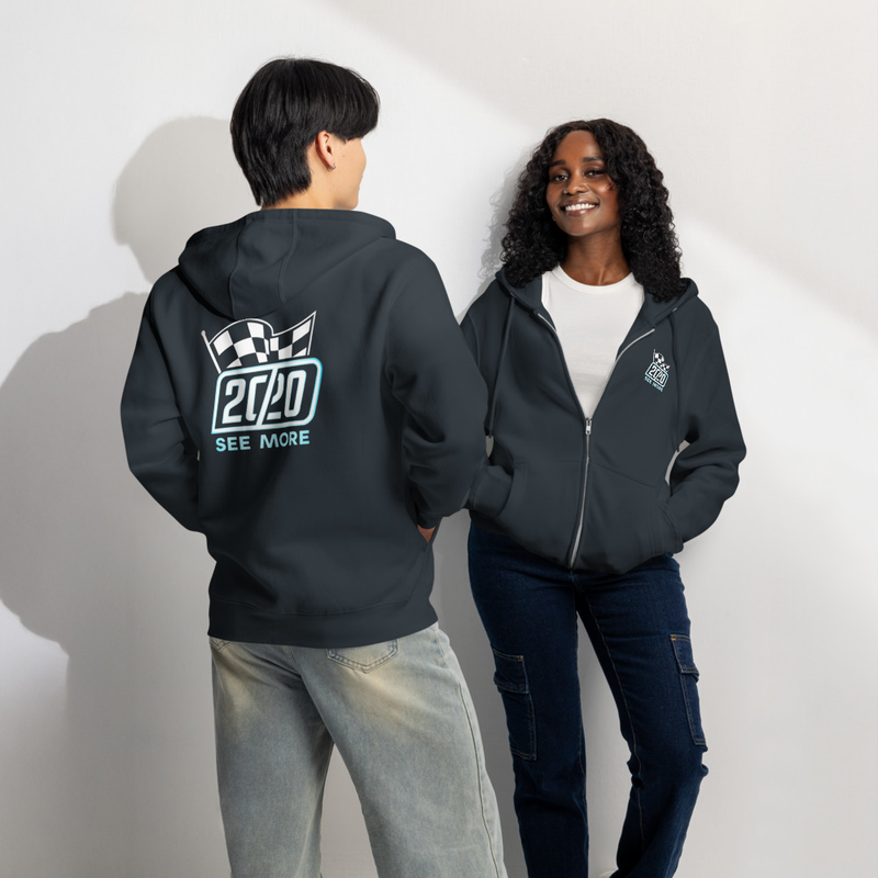 20/20 Checkered Flag Premium Full Zip Hoodie