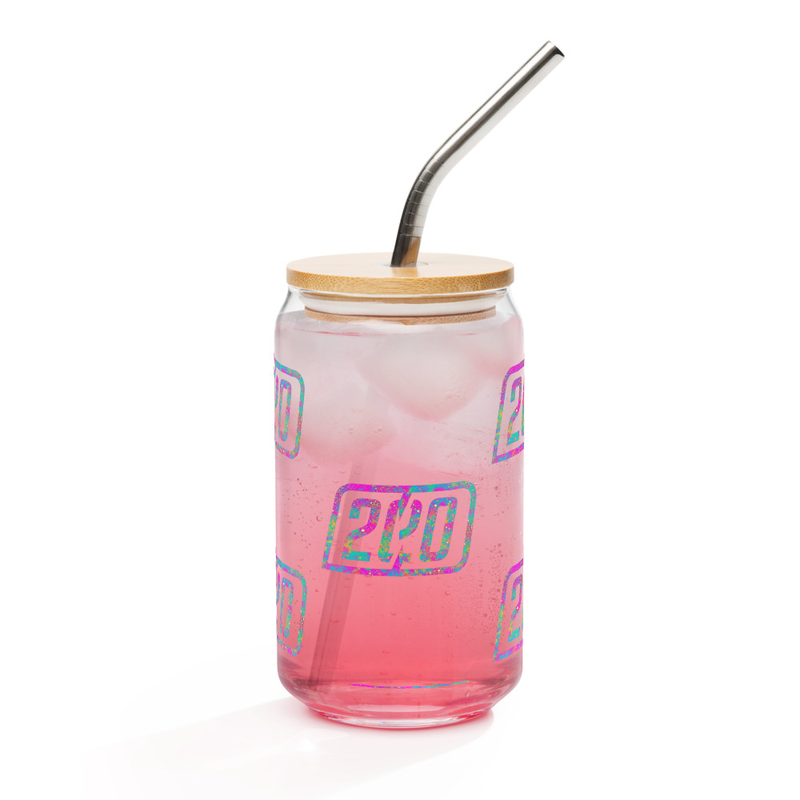 20/20 Splatter Emblem Can-Shaped Glass