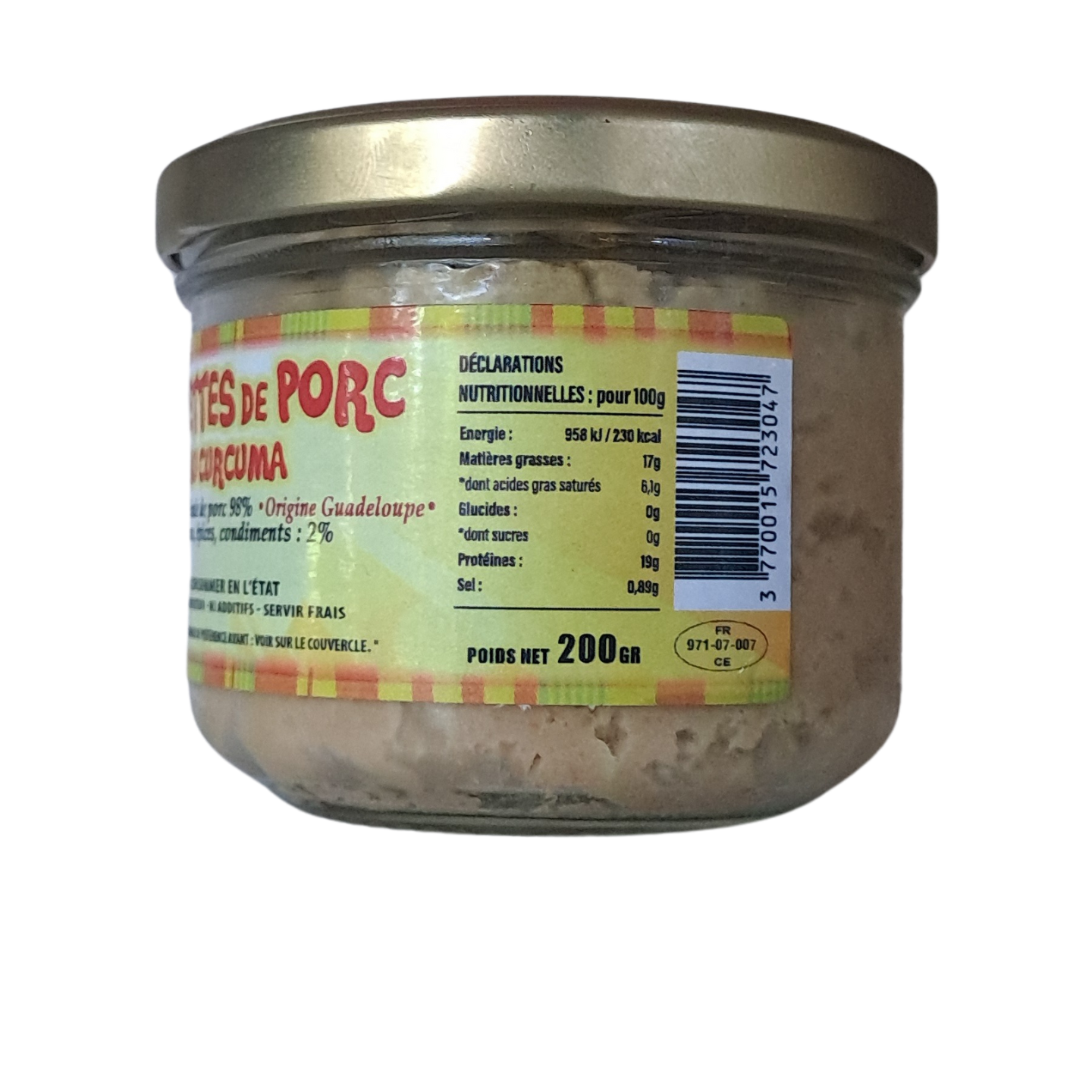 Rillettes de porc au curcuma