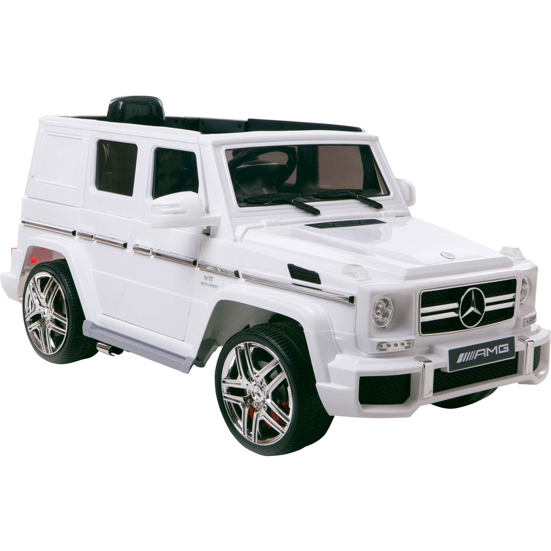 Mercedes-AMG G63- Ride on Car - Licensed - White - With Remote Control, MP3 Player, Parental Control