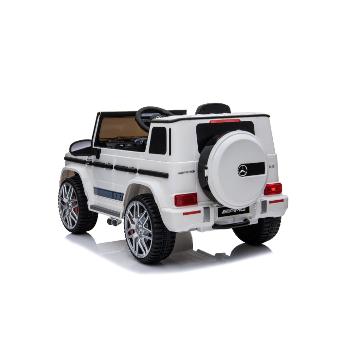 Mercedes-AMG G63- Ride on Car - Licensed - White - With Remote Control, MP3 Player, Parental Control