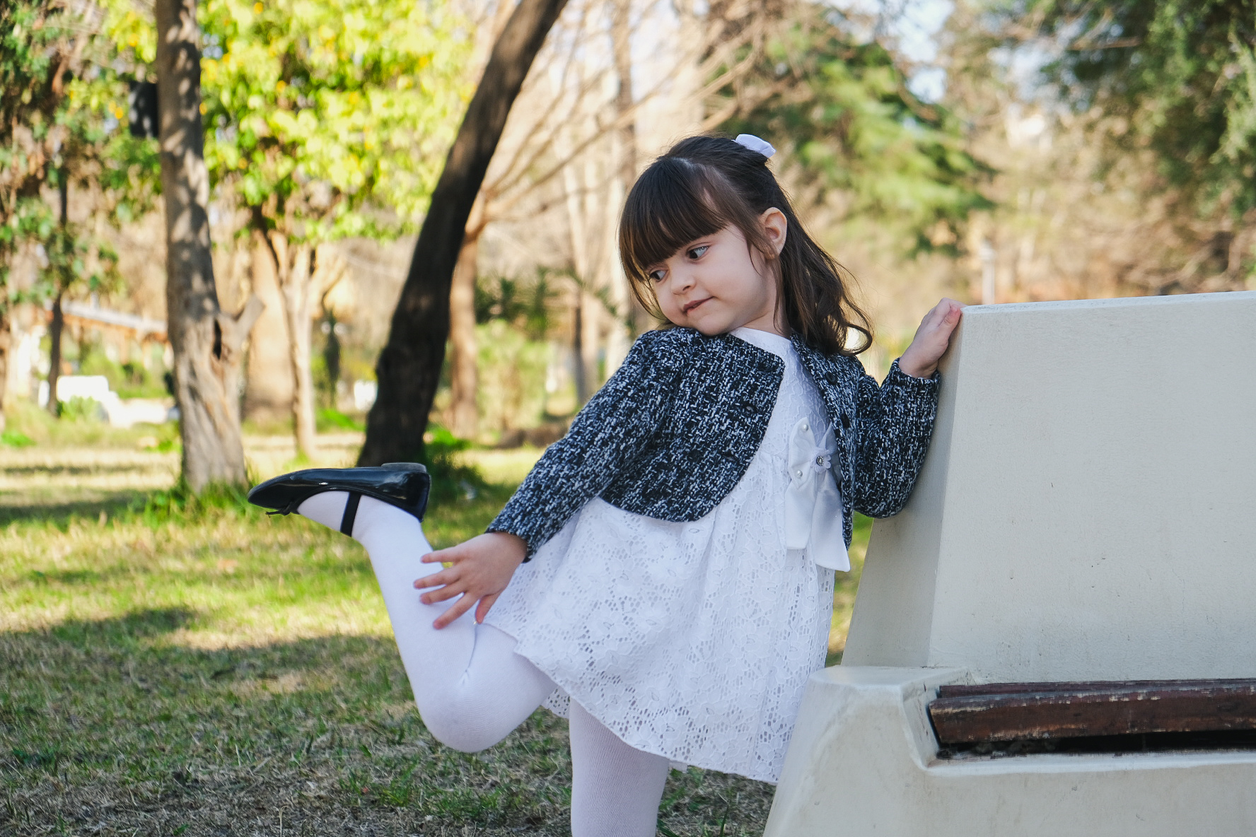 Robe blanche en dentelle