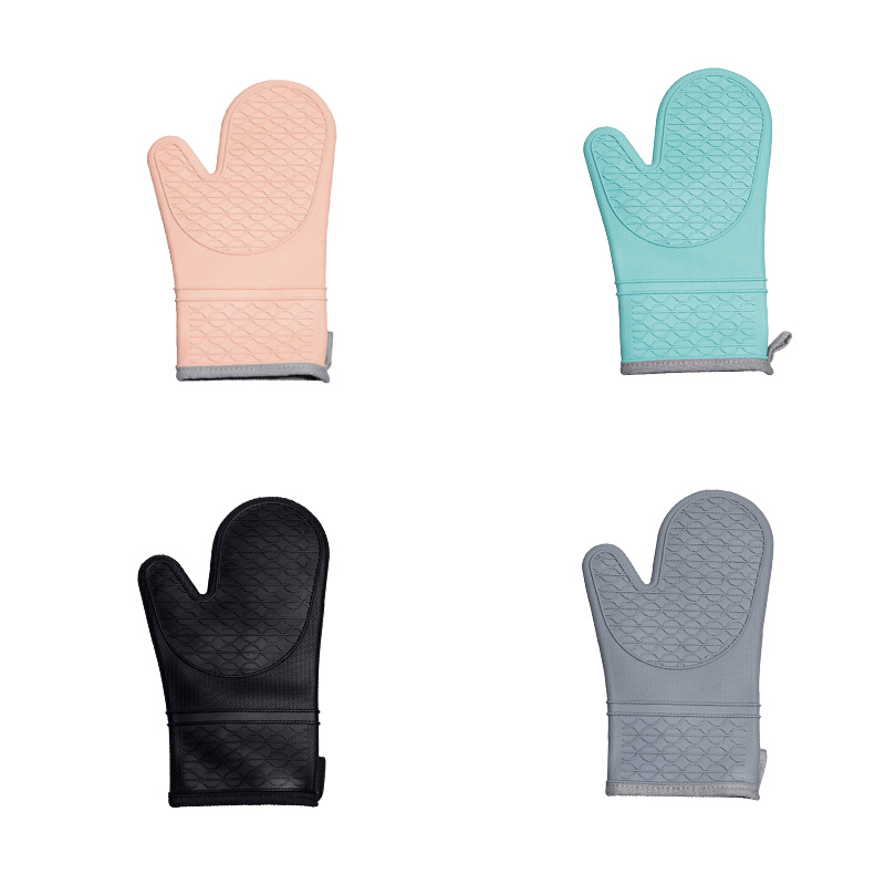 Wholesale Wavy Two-Finger Silicone Oven Gloves, Extended Design OEM