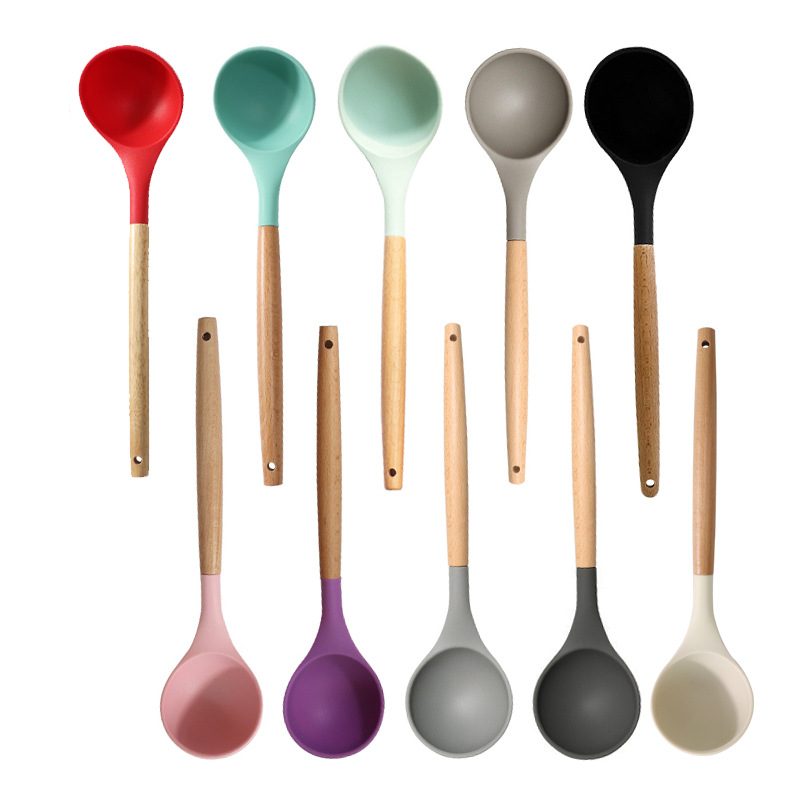 Wholesale Silicone Kitchenware with Wooden Handle, Single Item OEM Supplier