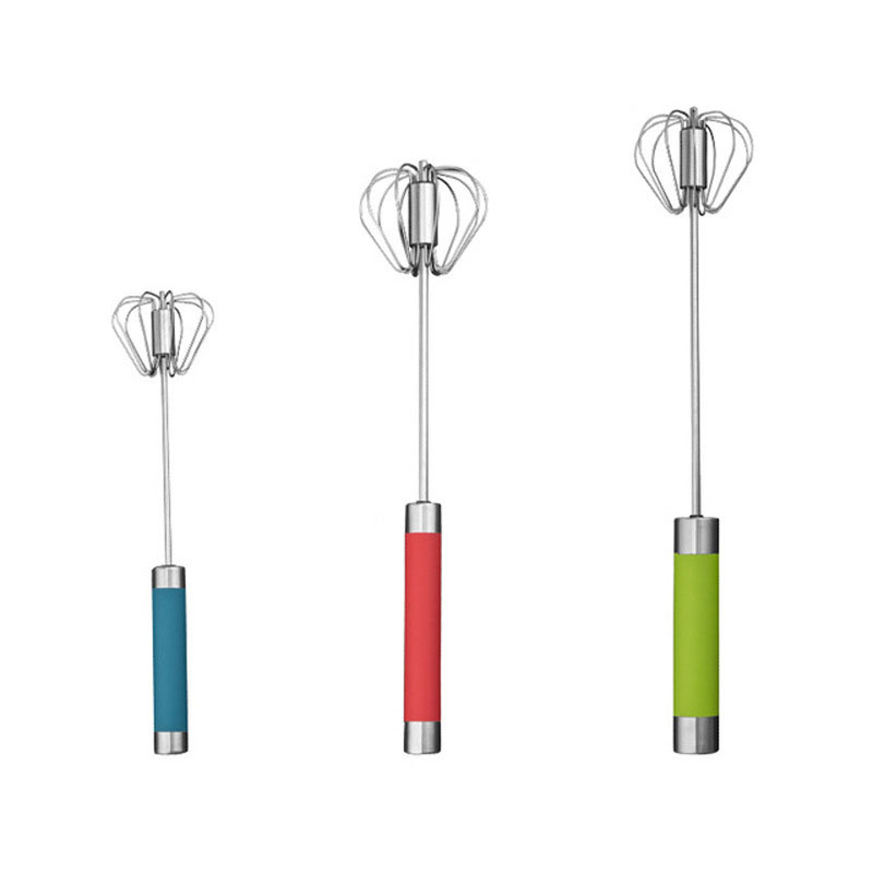 Wholesale Semi-Automatic Egg Beater, Silicone & Stainless Steel Handle