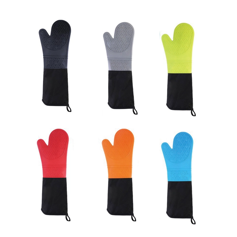 Wholesale Silicone Oven Mitts, Two-Finger Yo Pattern Gloves OEM