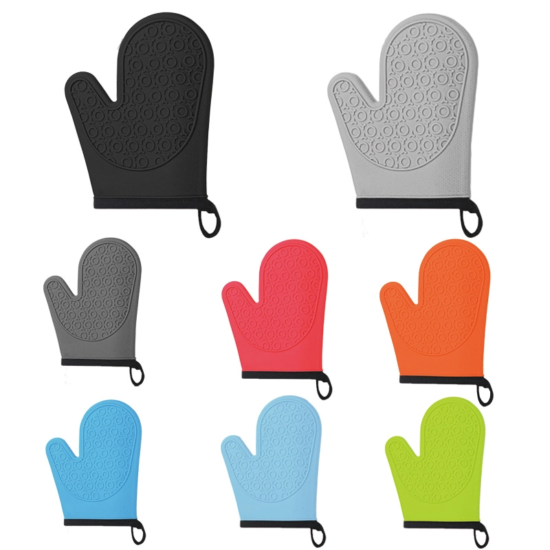 Wholesale Short Silicone Oven Mitts, Two-Finger Gloves OEM Custom