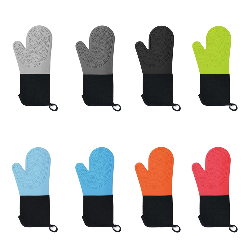 Wholesale Silicone Oven Mitts, Yo Pattern Two-Finger Long Gloves OEM