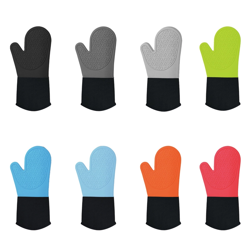 Wholesale Silicone Oven Mitts, Yo Pattern Two-Finger Gloves OEM