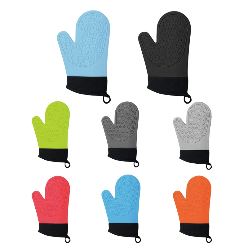 Wholesale Yo Pattern Silicone Oven Mitts, OEM Two-Finger Gloves