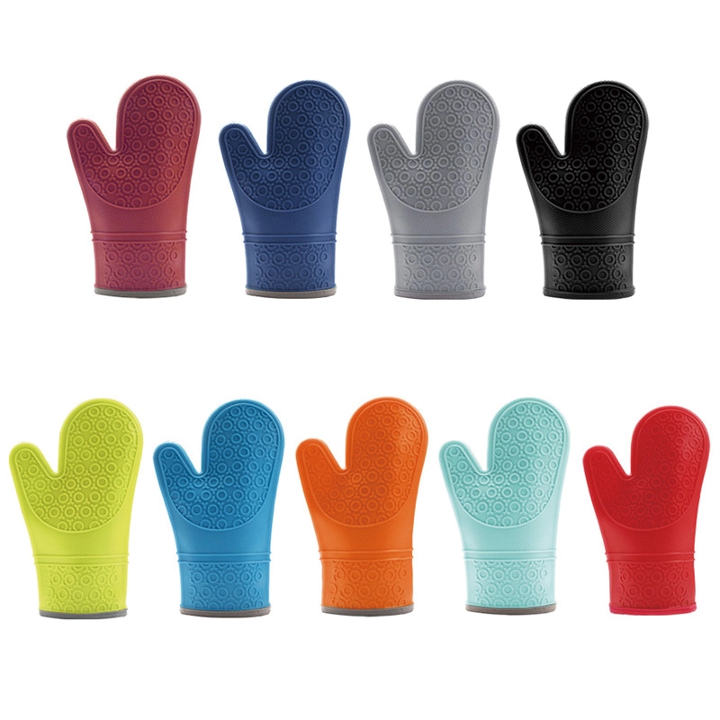 Bulk Wholesale Yo Pattern Silicone Oven Mitts, OEM Two-Finger Gloves