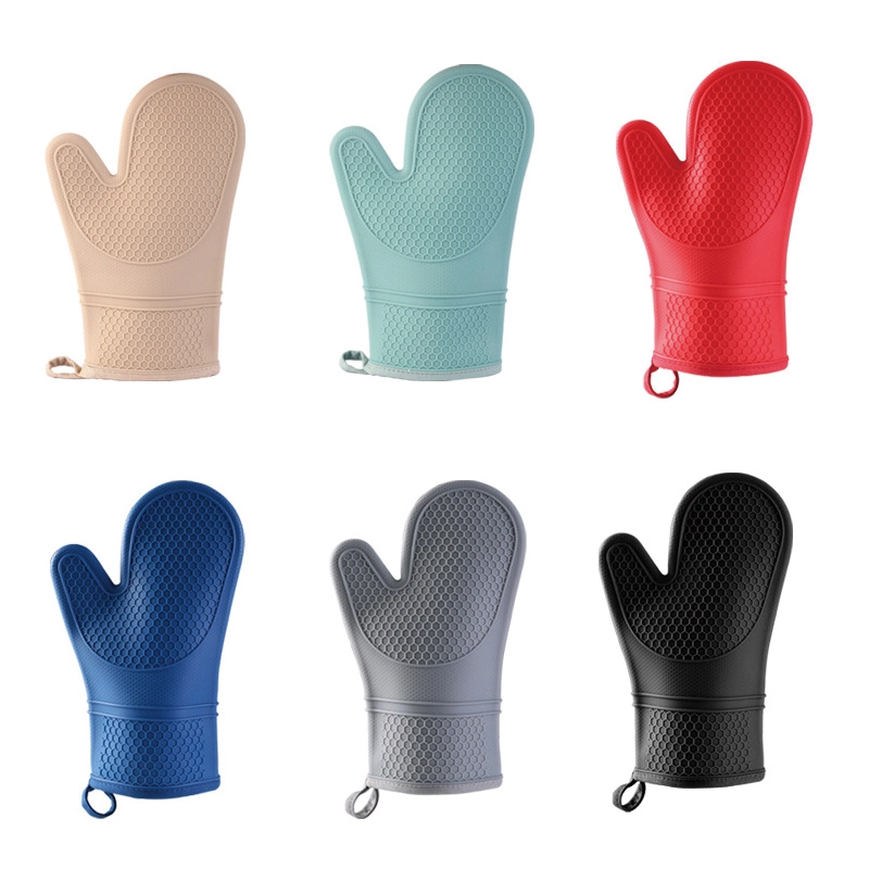 Wholesale Silicone Oven Mitts, Honeycomb Two-Finger Gloves OEM
