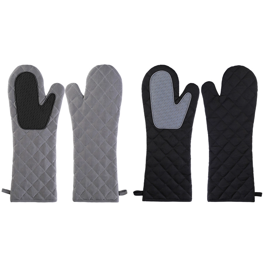Wholesale Diamond Silicone Patch Oven Mitts, OEM Insulated Gloves
