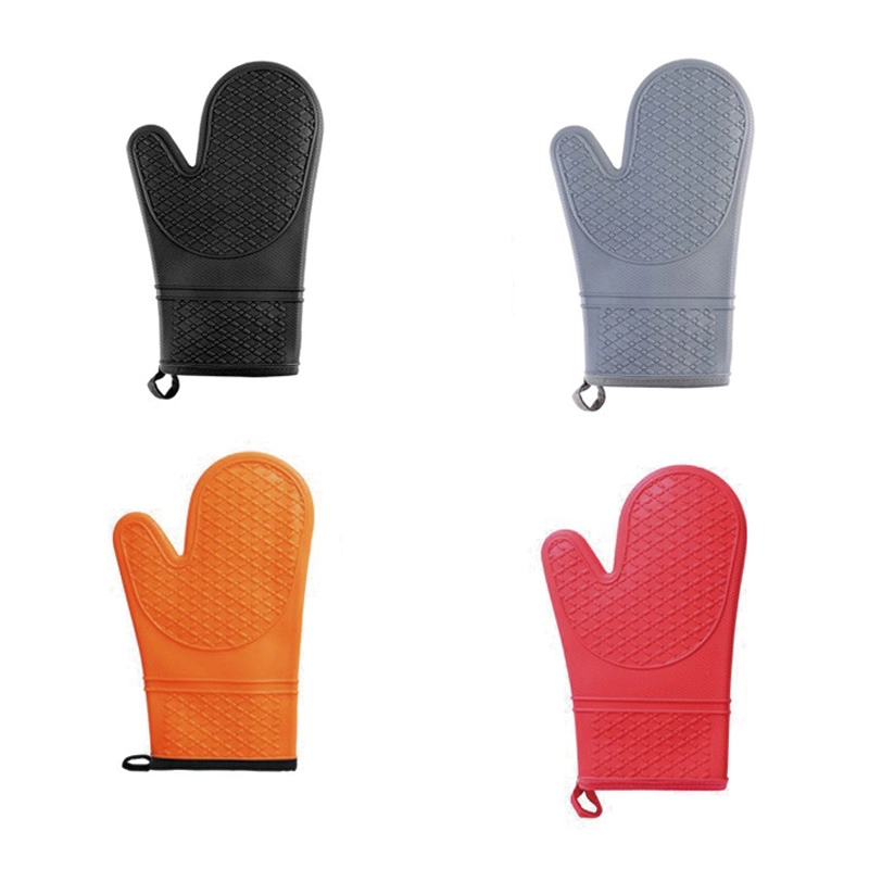 Wholesale Twill Two-Finger Silicone Oven Mitts with OEM Customization