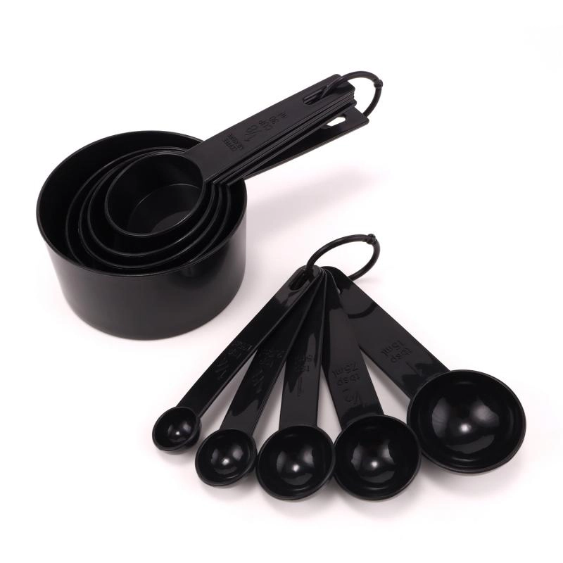 Bulk Wholesale Plastic Measuring Cup and Spoon Set, 10-Piece with Scale OEM