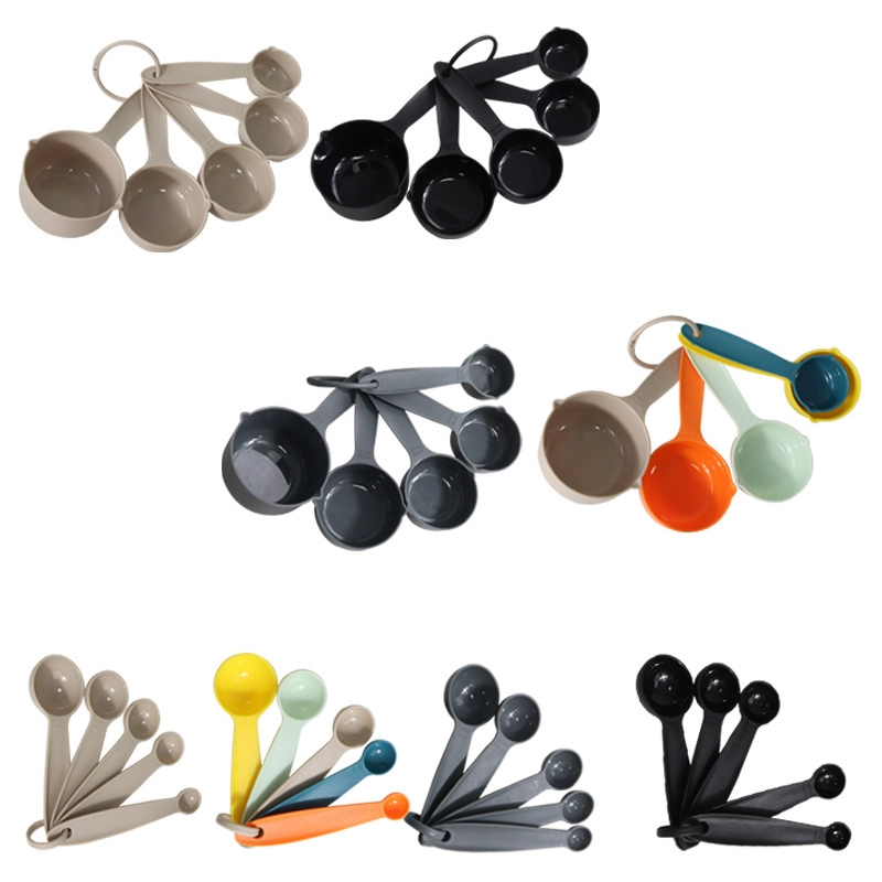 Wholesale Plastic Measuring Cup and Spoon Set with Scale, 5-Piece OEM Supplier