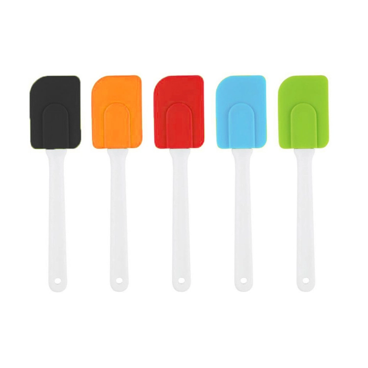 Wholesale High-Temperature Resistant Silicone Spatula, White Long Handle Scraper