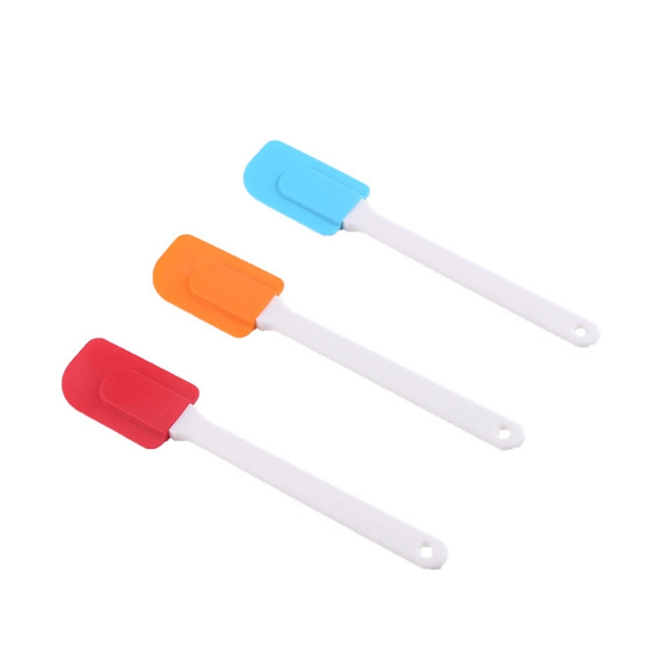 Wholesale High-Temperature Resistant Silicone Spatula, White Long Handle Scraper
