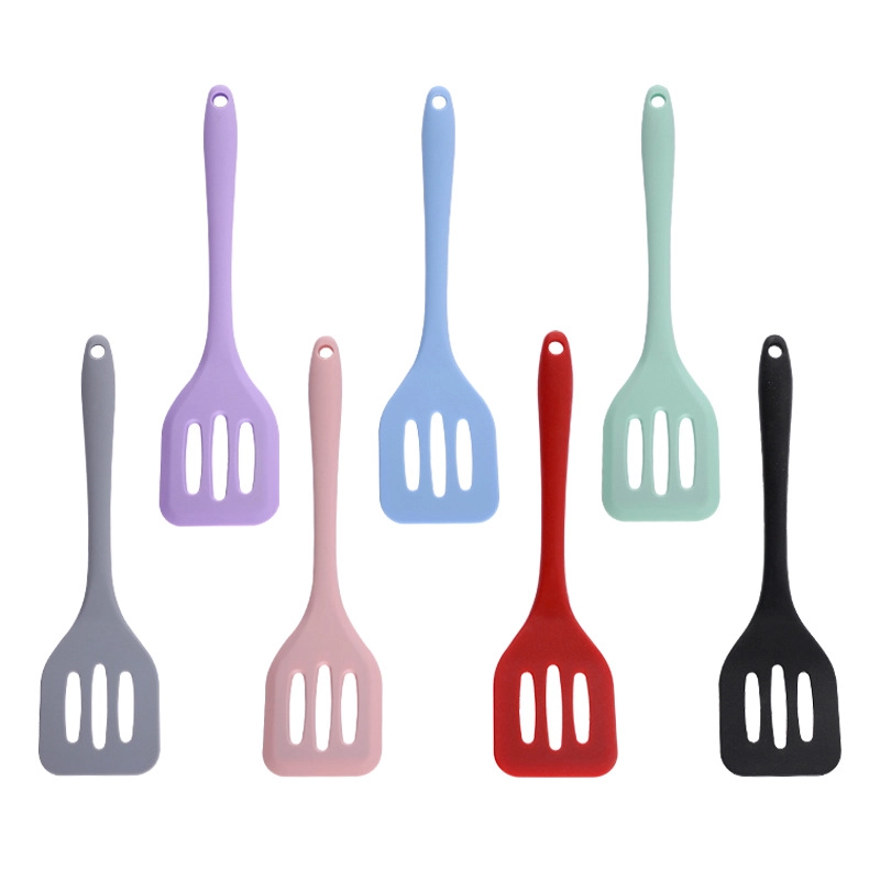 Wholesale Silicone Spatula OEM Supplier, Non-Stick Solid Color Shovel with Built-in Iron