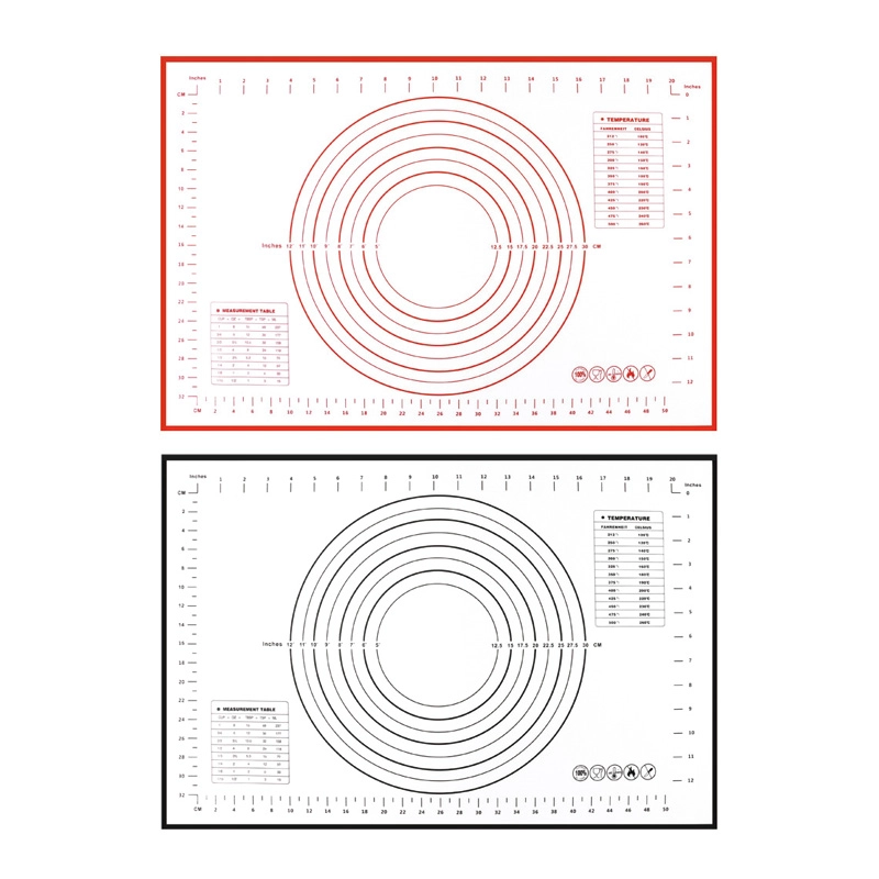 Wholesale Extra Thick Non-Slip Silicone Baking Mat with Measurements