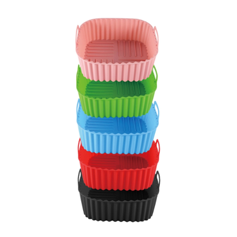 Wholesale Silicone Air Fryer Basket Liner Square with OEM Customization