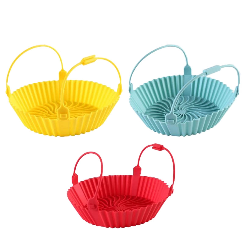 Wholesale Silicone Air Fryer Liner with OEM Customization – Bake Tray with Handle