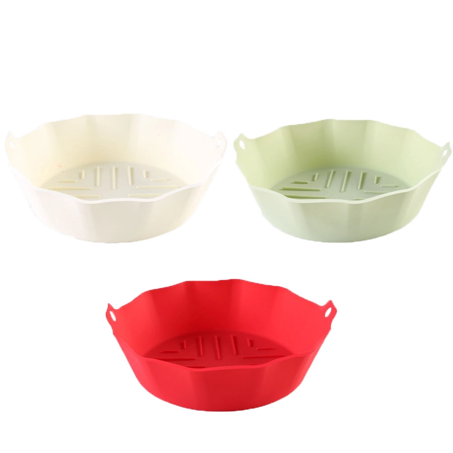 Bulk Wholesale Air Fryer Silicone Liner OEM Available – Wave-Shaped Baking Tray