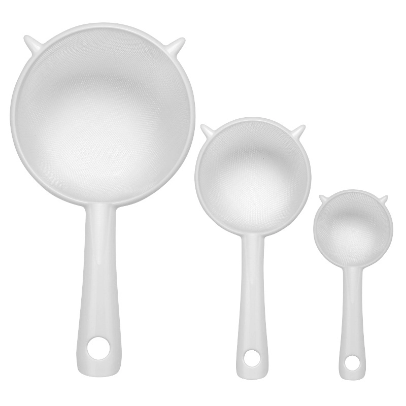 Wholesale Plastic Mesh Strainer Colander – Cat Ear Flour Sieve with OEM Customization
