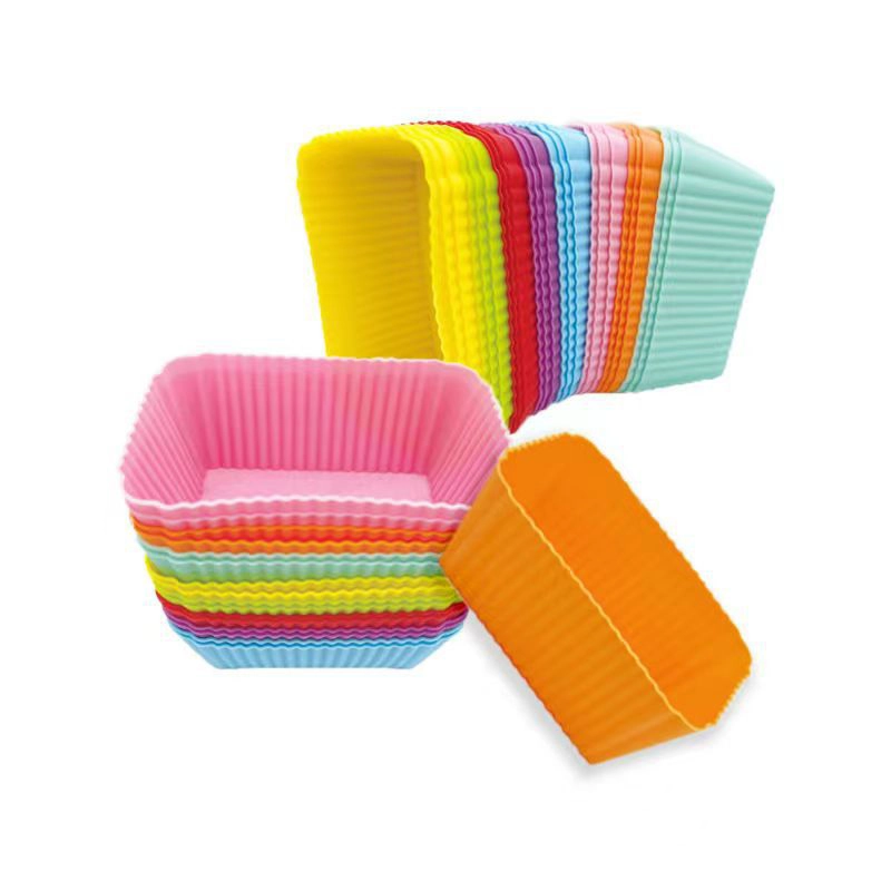 Wholesale Silicone Paper Cups – Rectangular Muffin Cups OEM Supplier