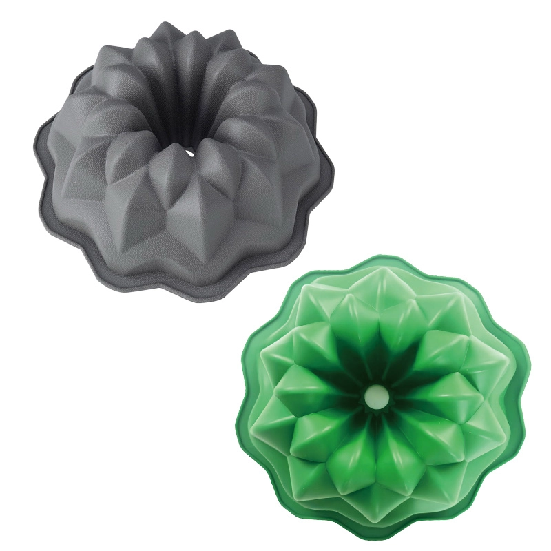 Wholesale Soft Food Grade Silicone Double Layer Flower Cake Mold