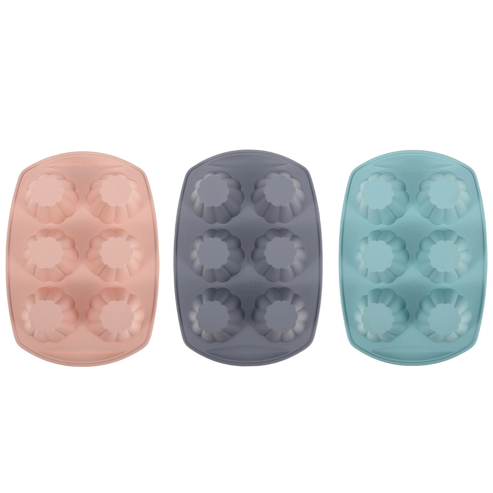 Wholesale Silicone Muffin Pan – 6-Piece Multi-Shape Cake Mold OEM Supplier