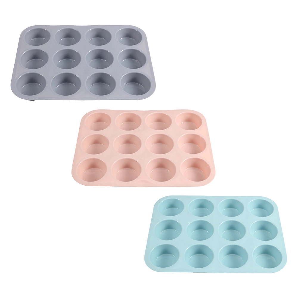 Wholesale 12-Cup Silicone Muffin Pan, 12-Piece Cake Mold