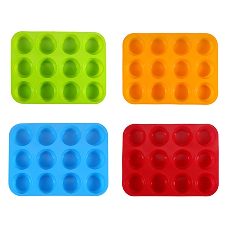 Wholesale 12-Cup Silicone Muffin Pan, 12-Piece Cake Mold