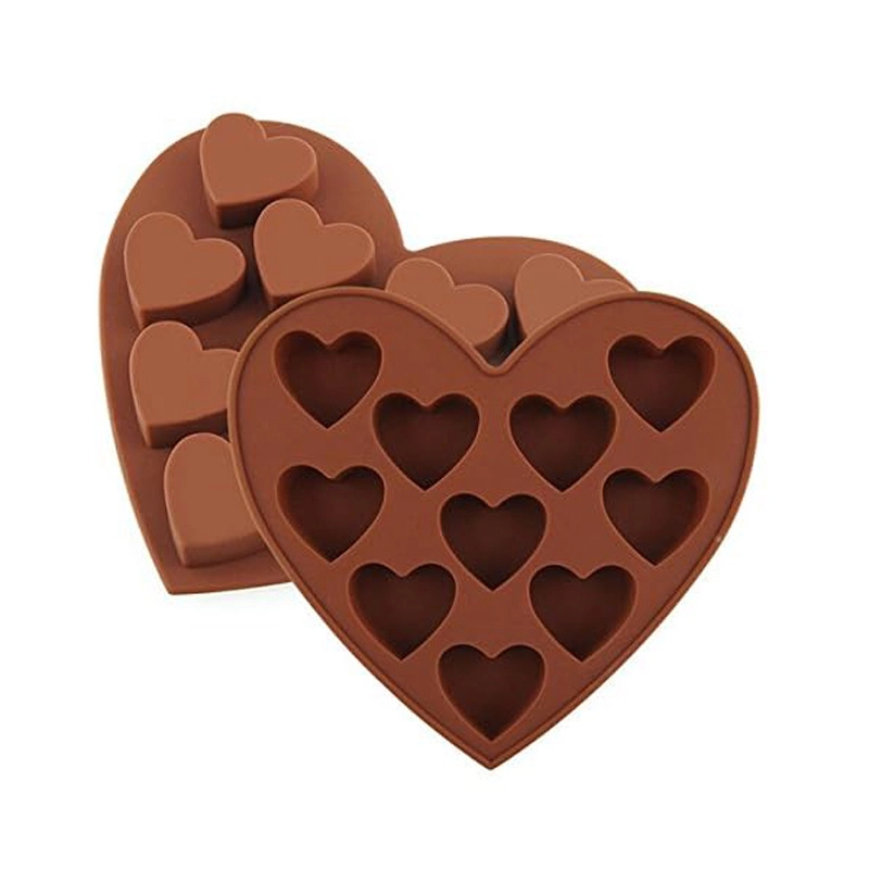 Wholesale Silicone Chocolate Molds, 10-Heart Chocolate Mold
