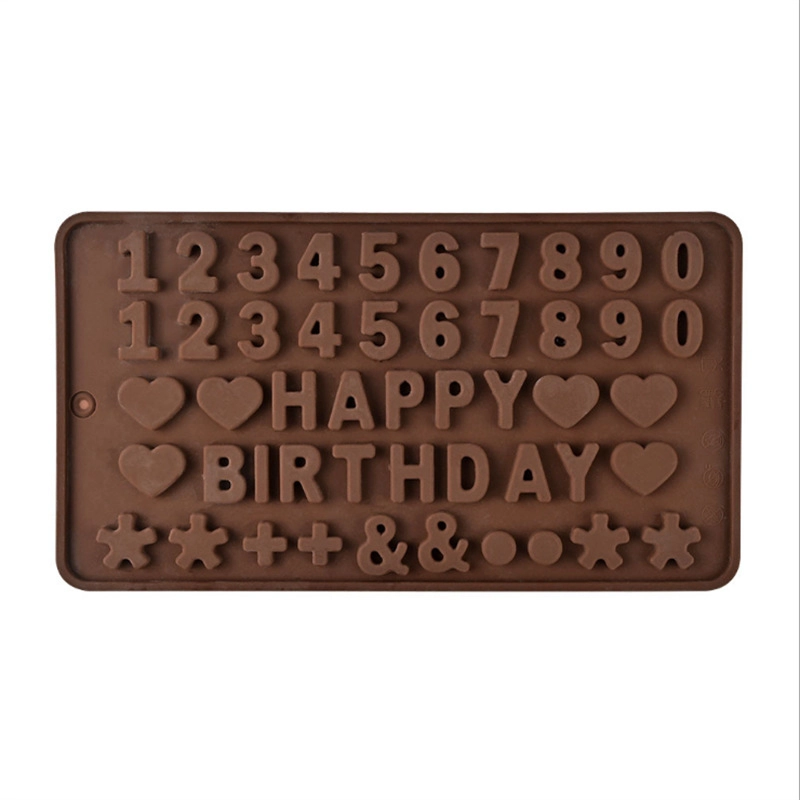 Wholesale Digital Silicone Molds, 49-Digit Heart Chocolate Mold