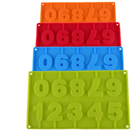 Wholesale Silicone 0-9 Number/Letter Gummy Mold, Candy Mold