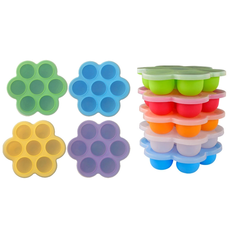 Wholesale Silicone Popsicle Mold OEM Available, Flower Shaped Ice Tray
