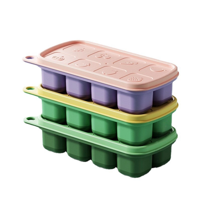 Wholesale Spherical Ice Ball Maker with Lid, 8-Grid Square Ice Cube Tray