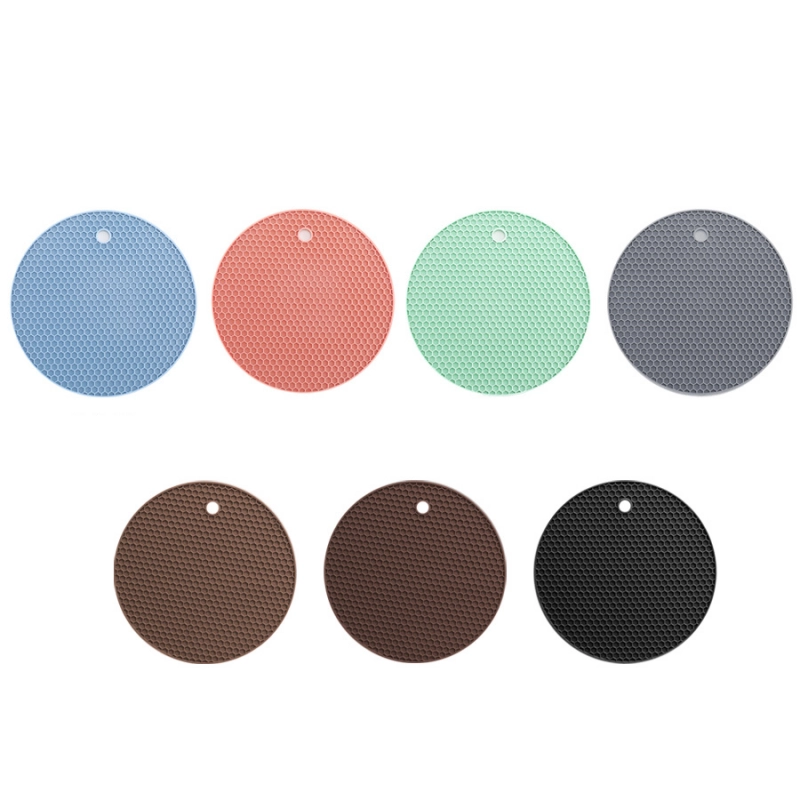 Wholesale Silicone Trivet Pads with OEM Customization, Round Honeycomb Mat