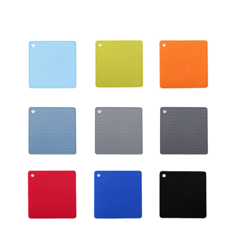 Bulk Wholesale Silicone Tripod Pot Mat, Square Honeycomb Pad