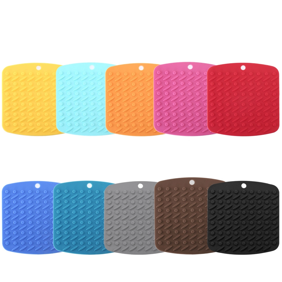 Wholesale Silicone Trivet Mat, Square Single-Sided Insulation Pad