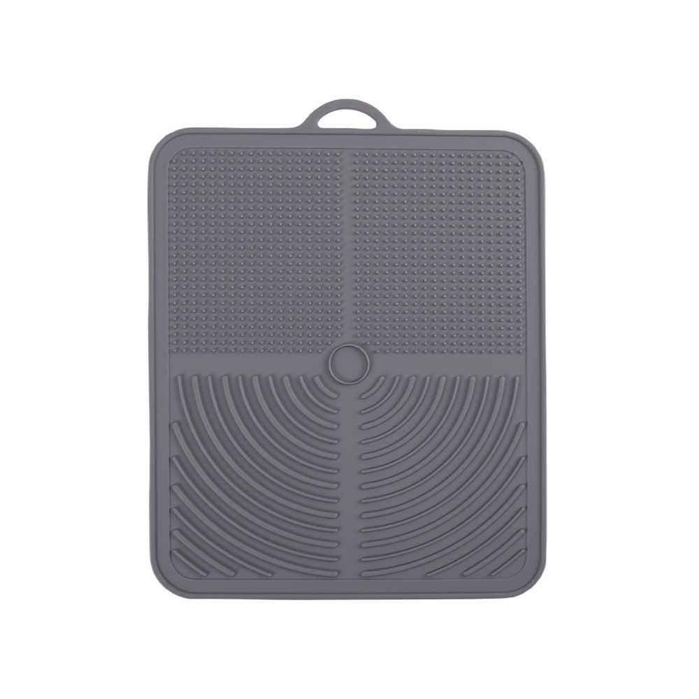 Silicone Dishwashing Mat, Double-Grain Drain Mat for Kitchen Countertops OEM