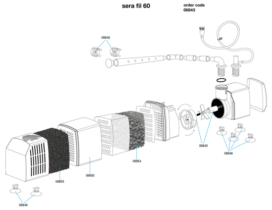 Filtre Intérieur Aqua Fil 60 SERA