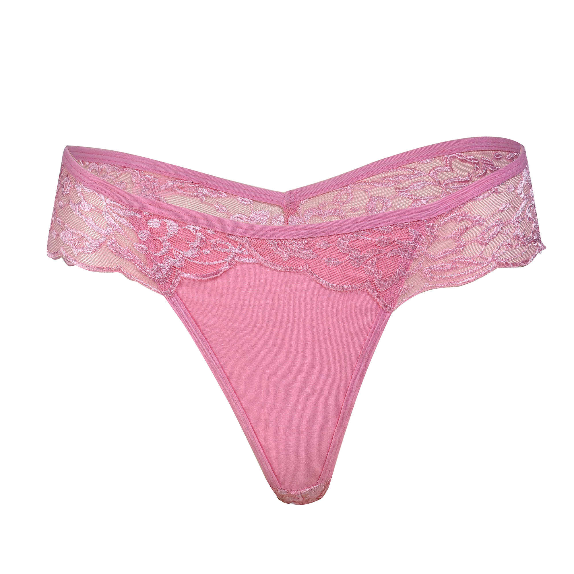 Pearlfly Women Cotton Lace Thong Panty